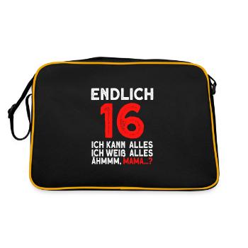 Finally 16 I can do everything I know everything - Retro Bag - black/gold - Back