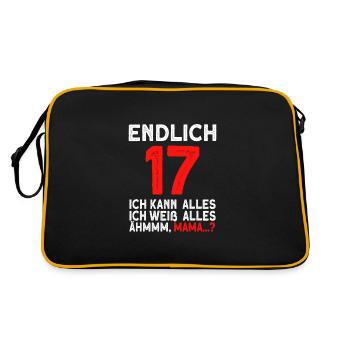 Finally 17 I can do everything, I know everything - Retro Bag - black/gold - Back