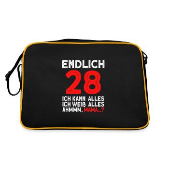 Finally 28 I can do everything I know everything - Retro Bag - black/gold - Back