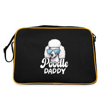 Caniche papa - Sac Retro - noir/or - Dos