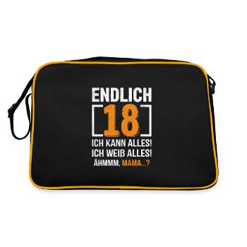 Finally 18 I can do everything, I know everything - Retro Bag - black/gold - Back