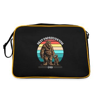 Meilleur Papa Squatch de tous les temps - Sac Retro - noir/or - Dos