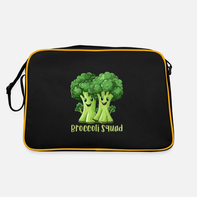 Broccoli Squad - Retro Tasche - Schwarz/Gold