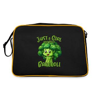 Juste une fille qui aime le brocoli - Sac Retro - noir/or - Dos