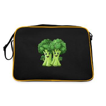 Couple de brocoli - Sac Retro - noir/or - Dos