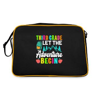 Third Grade Let The Adventure Begin - Retro Bag - black/gold - Back