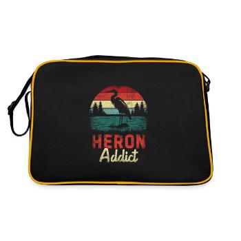 Héron accro - Sac Retro - noir/or - Dos