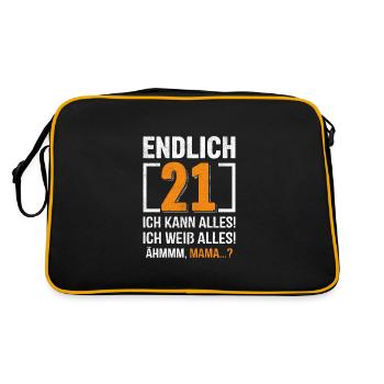 Finally 21 I can do everything, I know everything - Retro Bag - black/gold - Back