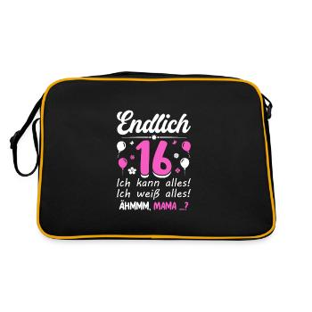 Finally 16 I can do everything I know everything - Retro Bag - black/gold - Back