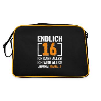 Finally 16 I can do everything I know everything - Retro Bag - black/gold - Back