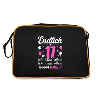 Finally 17 I can do everything, I know everything - Retro Bag - black/gold - Back
