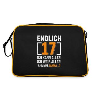 Finally 17 I can do everything, I know everything - Retro Bag - black/gold - Back