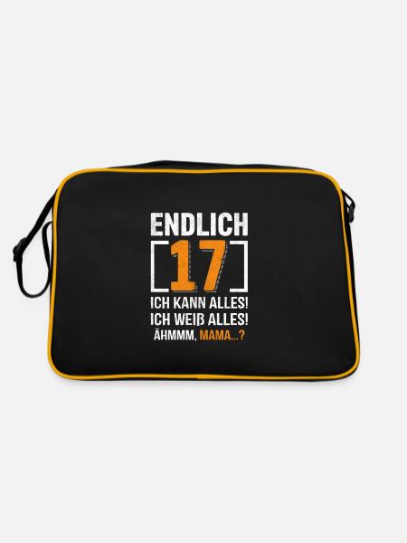 Finally 17 I can do everything, I know everything - Retro Bag - black/gold - Back