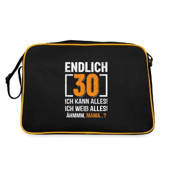 30 Birthday I can do everything I know everything - Retro Bag - black/gold - Back