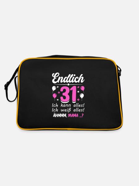 31 Birthday I Can Do Everything I Know Everything - Retro Bag - black/gold - Back