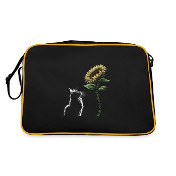 Best Cat Abuela Ever - Retro Tasche - Schwarz/Gold - Hinten