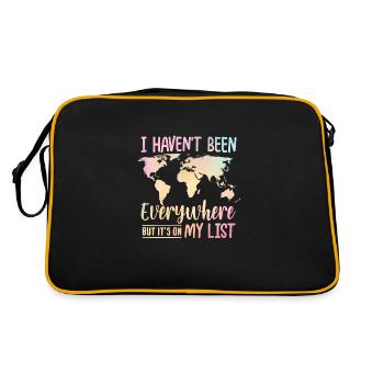 Je ne suis pas allé partout, mais c’est sur ma liste - Sac Retro - noir/or - Dos