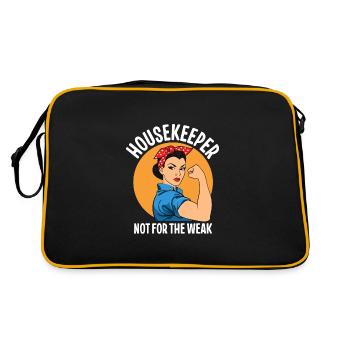 Housekeeper Not For The Weak - Retro Tasche - Schwarz/Gold - Hinten