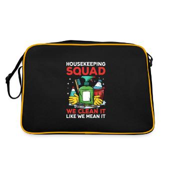 Housekeeping Squad - Retro Bag - black/gold - Back