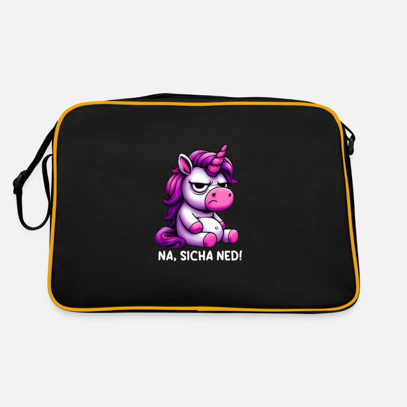 Na Sicha Ned - Retro Tasche - Schwarz/Gold