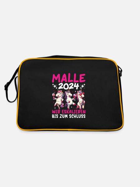 Malle 2024 Licorne Nous intensifions jusqu’à la fin - Sac Retro - noir/or - Dos