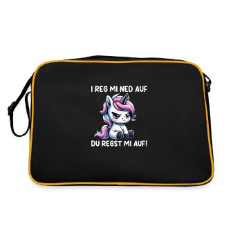 J’ai reg mi ned sur le dialecte licorne - Sac Retro - noir/or - Dos