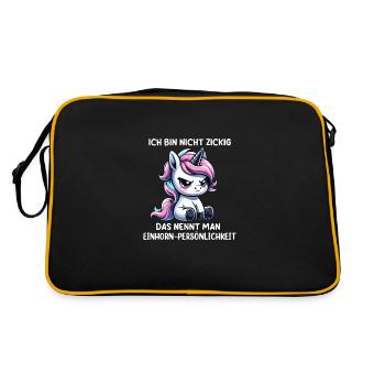 Personnalité de licorne Dicton sarcastique - Sac Retro - noir/or - Dos