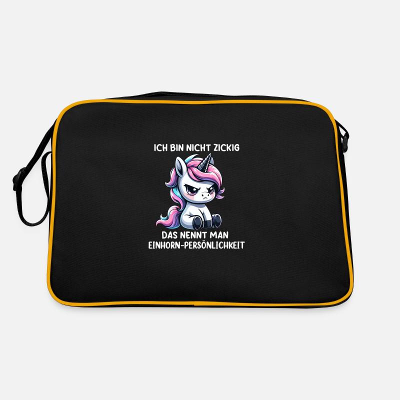 Einhorn Persönlichkeit Sarkastischer Spruch Retro Tasche