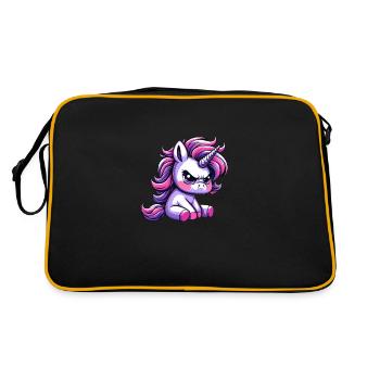 Grumpy Unicorn - Retro Bag - black/gold - Back