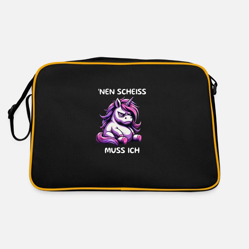 Nen Scheiss Muss - Retro Tasche - Schwarz/Gold
