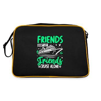 Les amis ne laissent pas leurs amis naviguer seuls - Sac Retro - noir/or - Dos