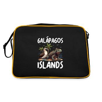 Îles Galapagos - Sac Retro - noir/or - Dos