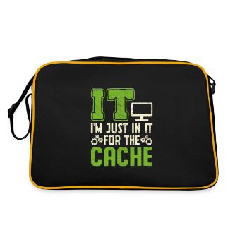 IT I'm Just In It For The Cache - Retro Bag - black/gold - Back