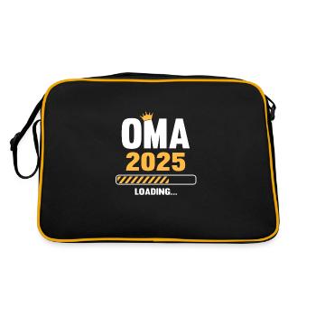 Oma 2025 Loading - Retro Tasche - Schwarz/Gold - Hinten