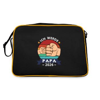 Je vais être papa 2027 Grossesse Future papa - Sac Retro - noir/or - Dos