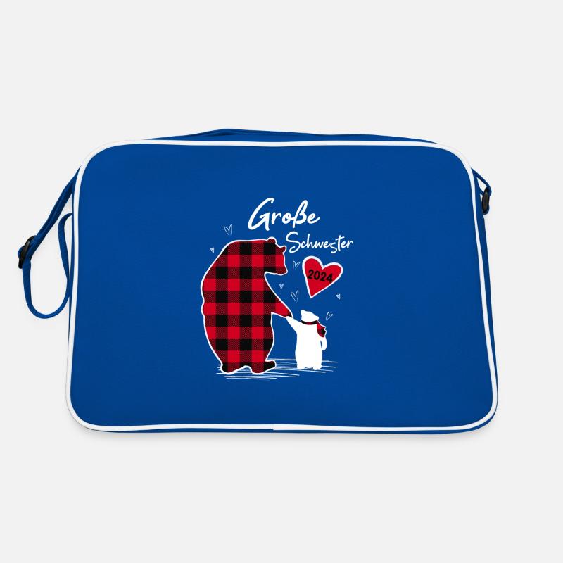 Große Schwester Bär 2024 Retro Tasche