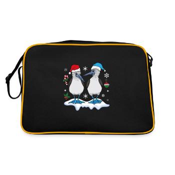 Blue-footed boobies seabirds Christmas - Retro Bag - black/gold - Back
