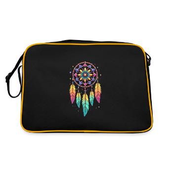 Boho Traumfänger - Retro Tasche - Schwarz/Gold - Hinten