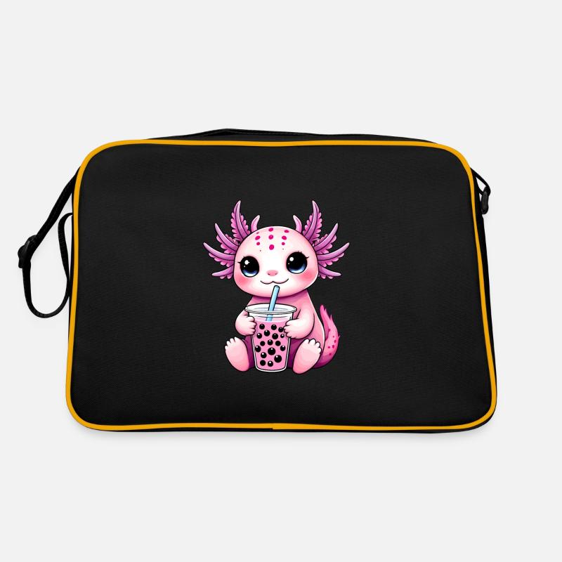 Axolotl Bubble Tea Retro Tasche
