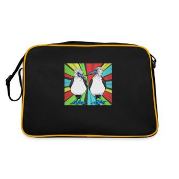Comédien Fou à pieds bleus - Sac Retro - noir/or - Dos
