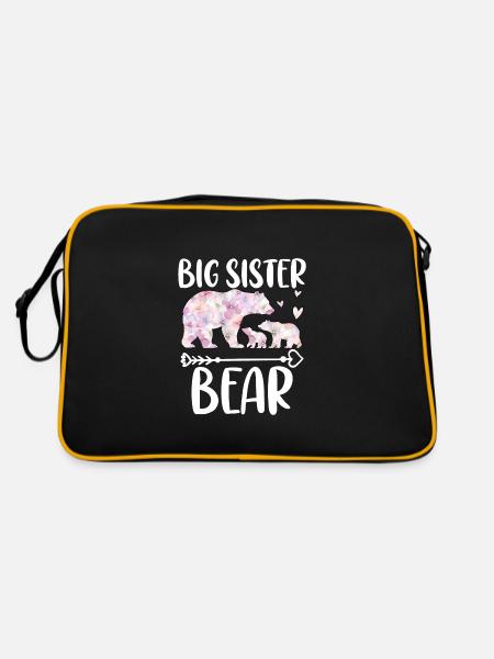 Big Sister Bear - Retro Bag - black/gold - Back