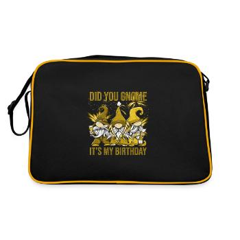 Did You Gnome It's My Birthday - Retro Bag - black/gold - Back