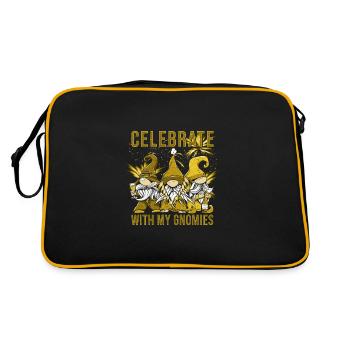 Célébrez avec mes gnomies - Sac Retro - noir/or - Dos