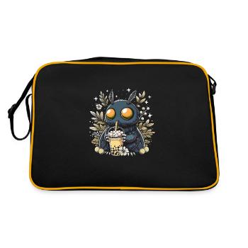 Mothman Bubble Tea - Retro Bag - black/gold - Back