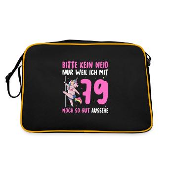 Please No Envy 79th Birthday - Retro Bag - black/gold - Back