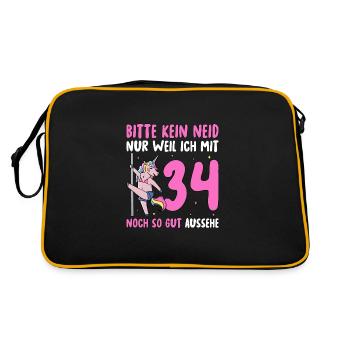 Please No Envy 34 Birthday - Retro Bag - black/gold - Back