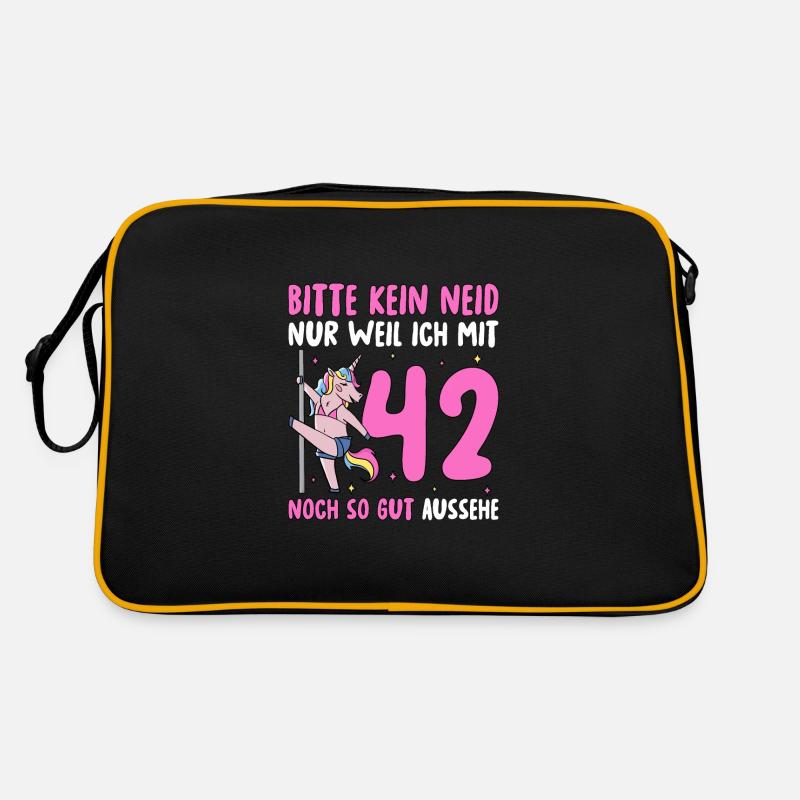 Bitte Kein Neid 42 Geburtstag Retro Tasche