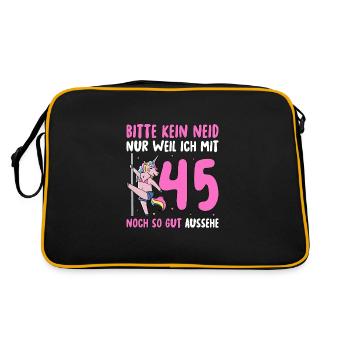 Please No Envy 45 Birthday - Retro Bag - black/gold - Back