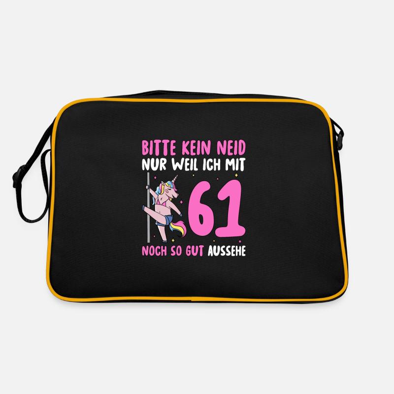Bitte Kein Neid 61 Geburtstag Retro Tasche