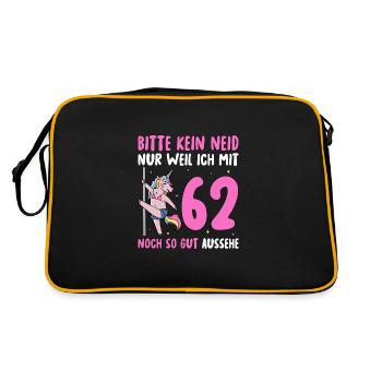 Please No Envy 62 Birthday - Retro Bag - black/gold - Back